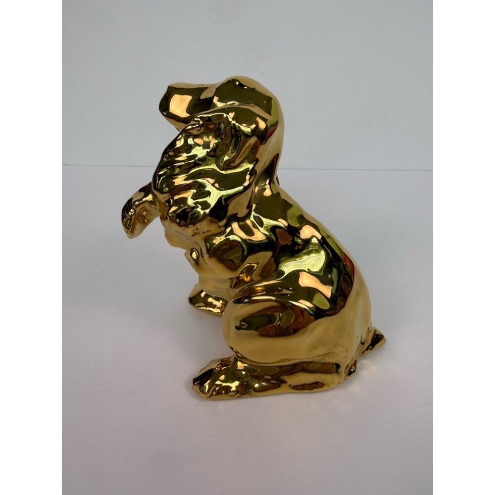 Vintage Rookwood 24K Gold Finish Cocker Spaniel Figure Paperweight 1985 Dog #126 - Picture 5 of 10